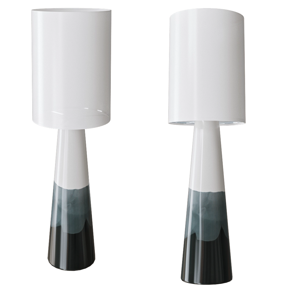 Ceramum - Floor lamp "Edelweiss" black and white 3D Model