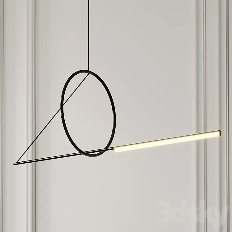 Cercle Et Trait Linear Suspension By CVL Luminaires