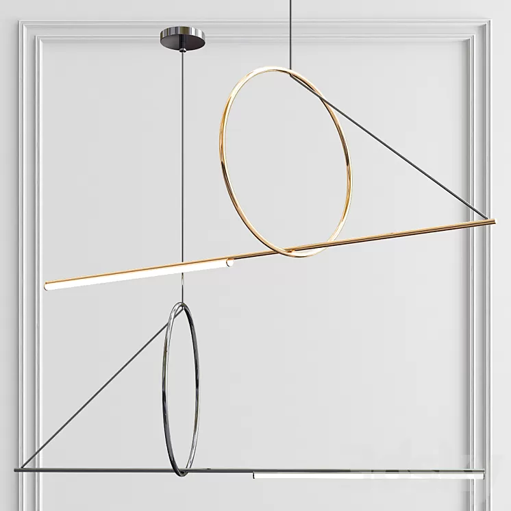 CERCLE & TRAIT PENDANT by CVL Luminaires 3D Model
