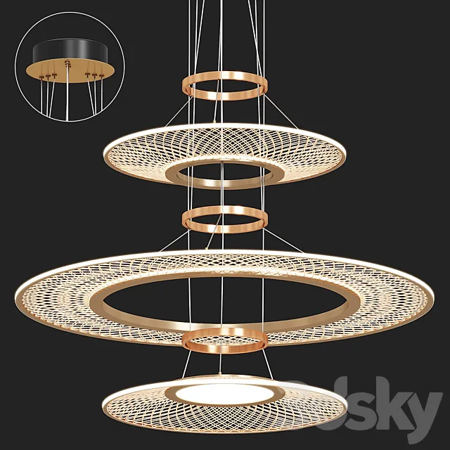 Cercles Celestes Chandelier 3D Model