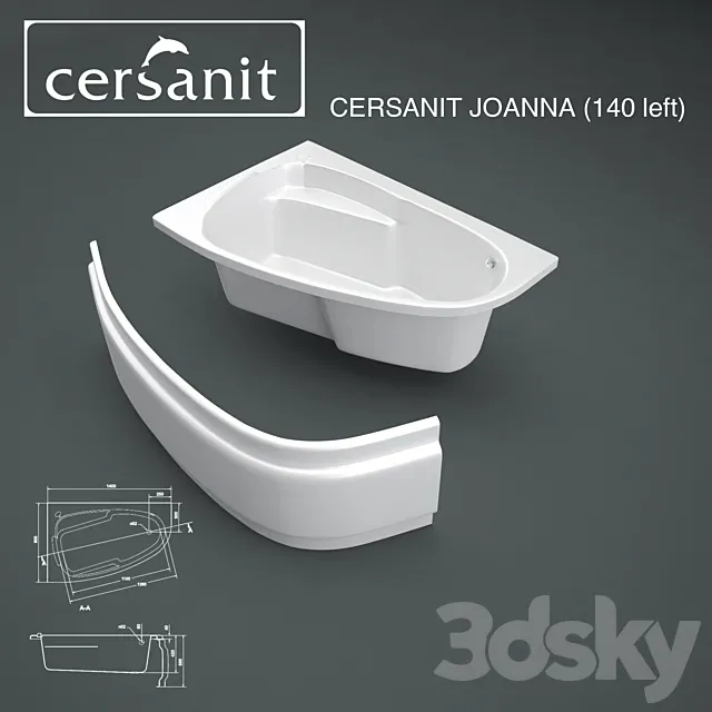 Cersanit Joanna 140 left 3DModel