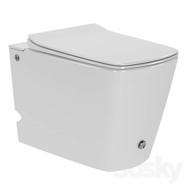 Ceruttispa Disgrazia side-mounted toilet with pulse flush 3D Model