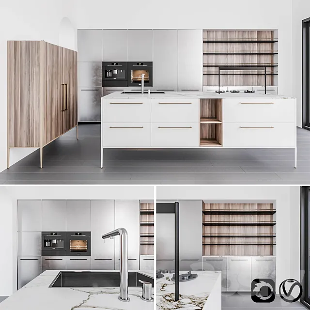 Cesar Unit collection kitchen island 3D Model