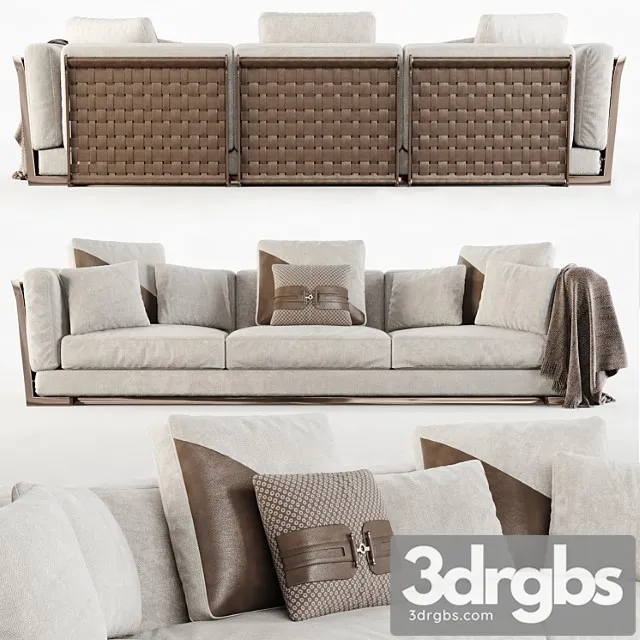 Cestone sofa 2 3D Model Free