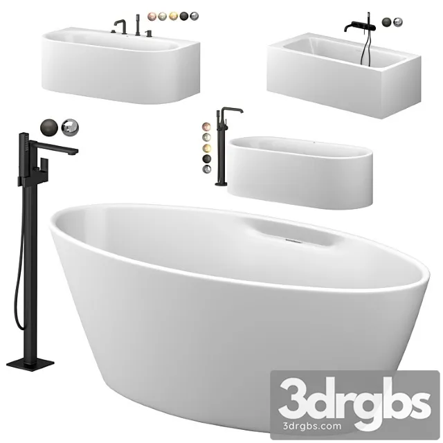 Cezares and Grohe Bath Set 3D Model Free