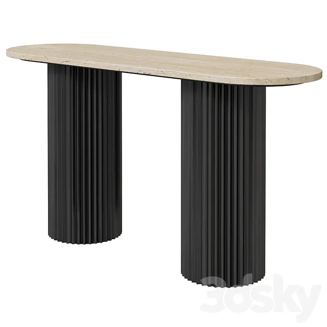 CFS Hampton fluted ribbed console 3D Model