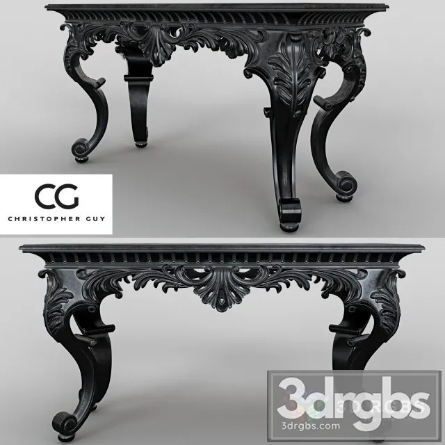 CG Luxury Black Console 3D Model Free