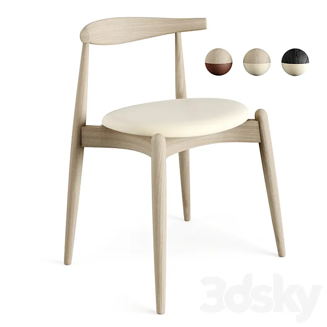 Ch20 Elbow chair by Charl Hansen 3D Model