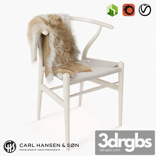 Ch24 wishbone chair 2 3D Model Free