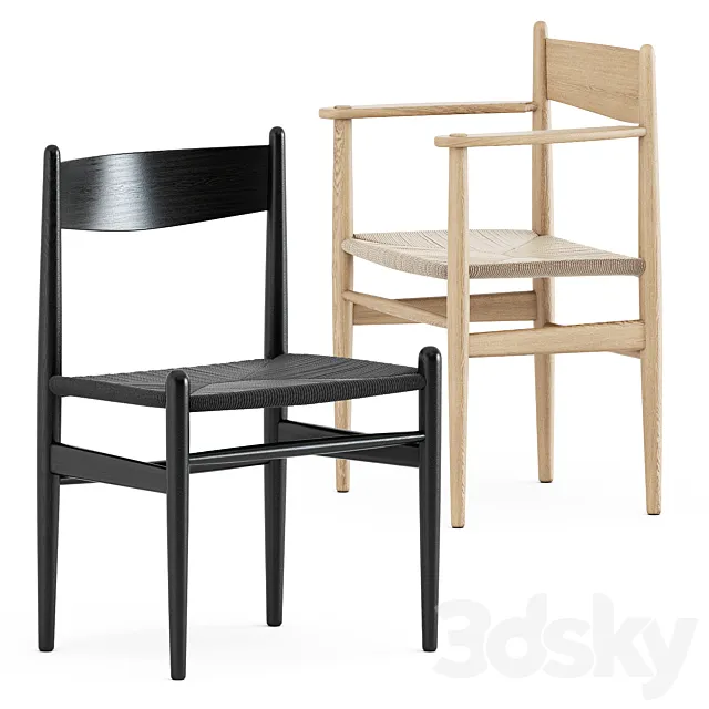 CH36 chair and CH37 chair by Carl Hansen Free Download