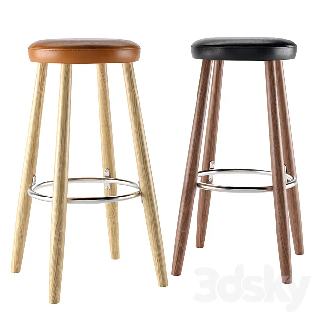 CH56 & CH58 Bar Stool _ Carl Hansen 3DModel