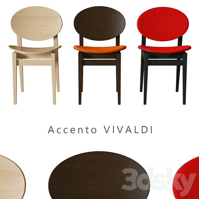 Chair Accento Vivaldi 3D Model