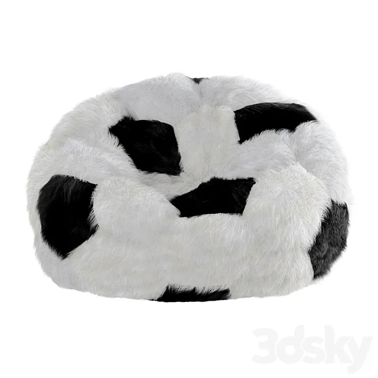 Chair bag soccer ball made of wool 3D Model Free