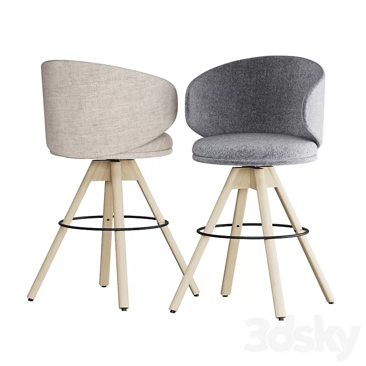 Chair Belle ST-4WL by Arrmet Lab 3D Model Free