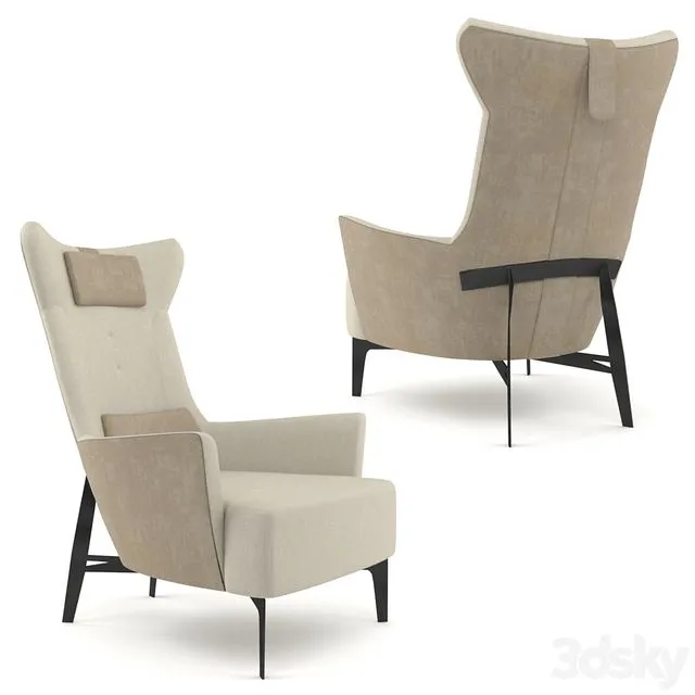chair BORZALINO MIA 3D Model