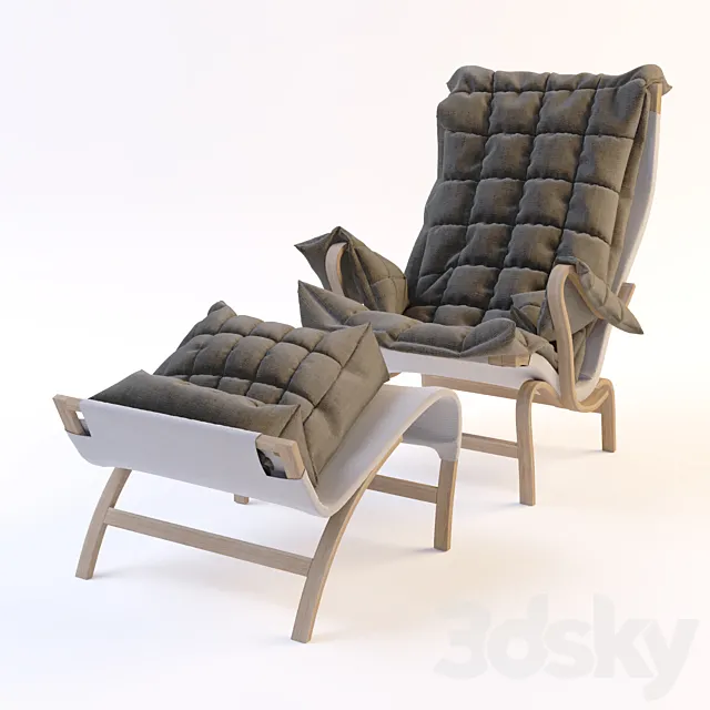 Chair Bruno Mathsson Pernilla Dux 3D Model