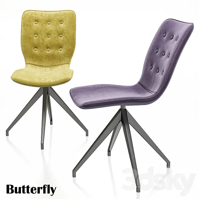 Chair Butterfly Kare Design 3D Model
