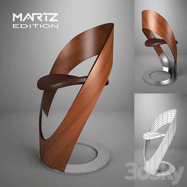 Chair by French designer Jean-Pierre Martz 3D Model Free