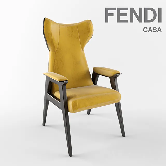 chair Cerva Fendi Casa 3D Model