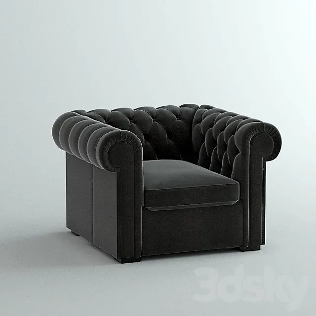 chair - Chesterfield 3D Model