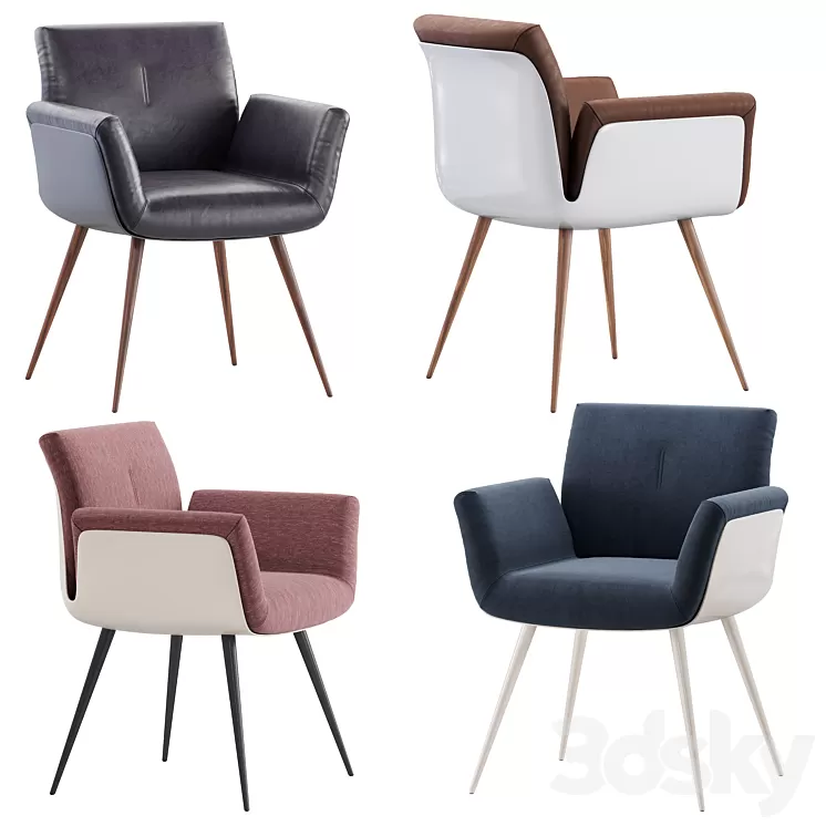 chair Cor Alvo variant 1 3D Model