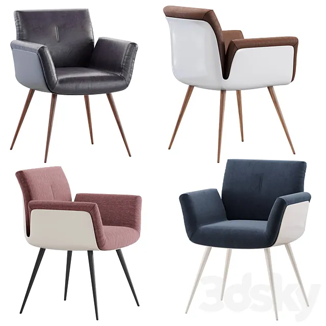 chair Cor Alvo variant 1 3DModel