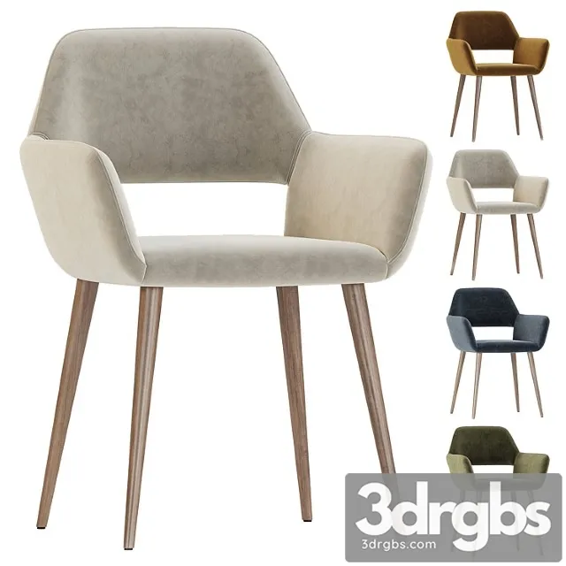 Chair Cromwell Beige 8 3D Model Free