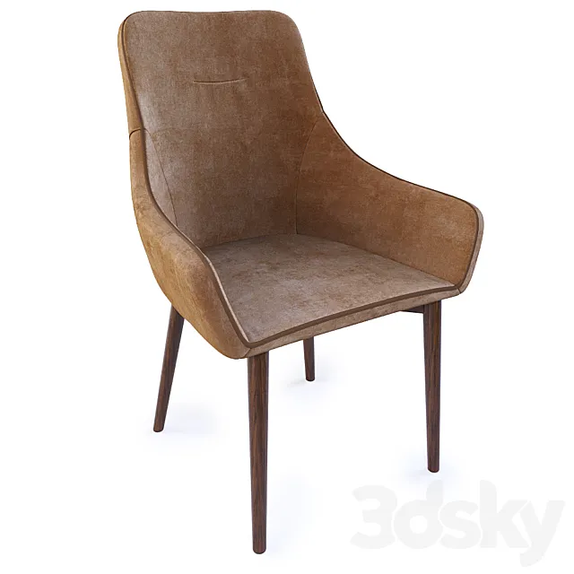 Chair - Diana beige velvet from ST Stool Group 3D Model