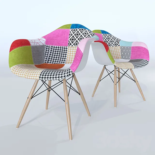 Chair Eames DAW Patchwork 3DModel