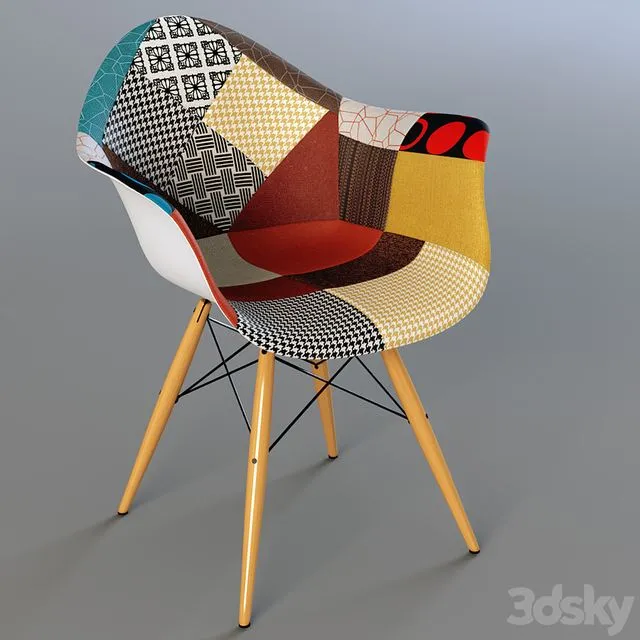 Chair Eames dsw patchwork 3D Model