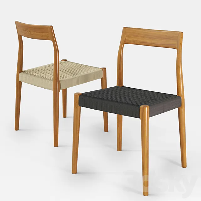 Chair GREAT DANE Moller # 77 3D Model