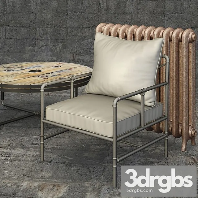 Chair Houzz Tallahassee Table 3D Model Free