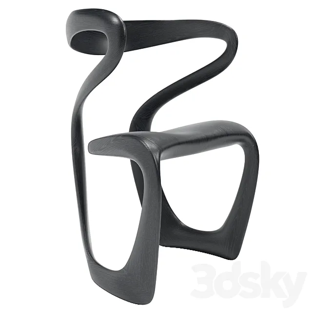 Chair in Ebonized Limed Oak (Thomas Vaughan) 3D Model