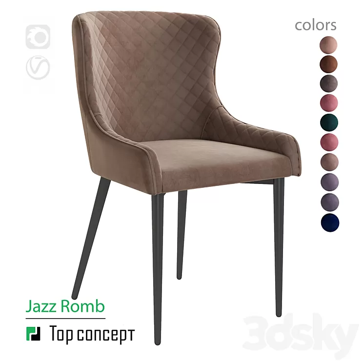 Chair JAZZ rhombus 3D Model