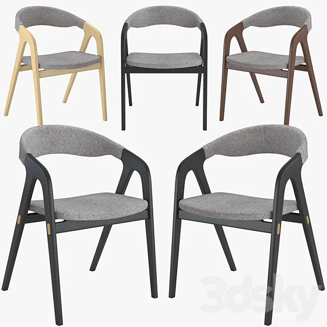 Chair Kaede Chair by Modloft 3D Model