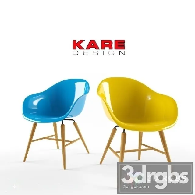 Chair Kare Armrest 3D Model Free
