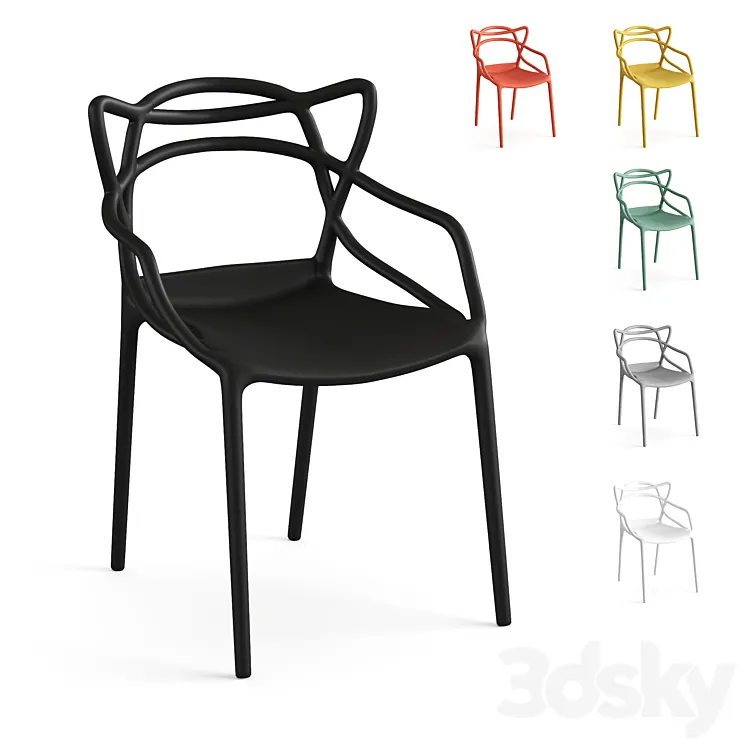 chair Kartell Masters 3D Model Free