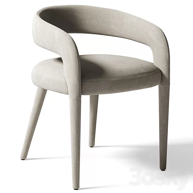 Chair LISETTE GRAY DINING CHAIR CB2 exclusive 3D Model