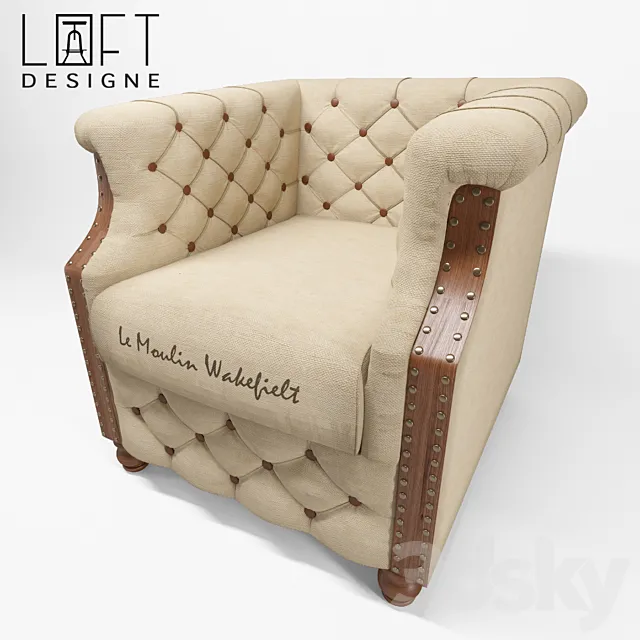 Chair Loft design model 094 3D Model