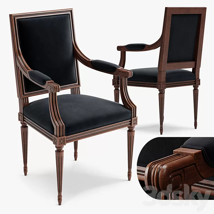 Chair Louis XVI A 3D Model