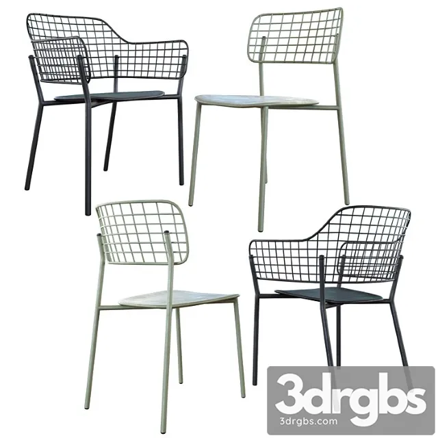 Chair lyze chair + armchair 2 3D Model Free