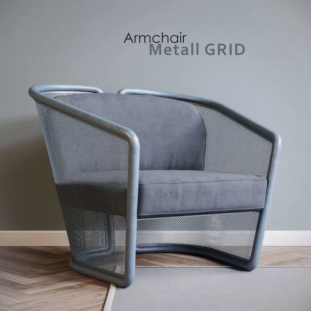 Chair Metall GRID 3D Model