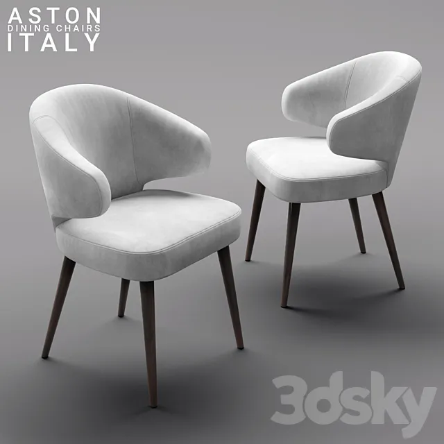 Chair Minotti Aston White 3D Model