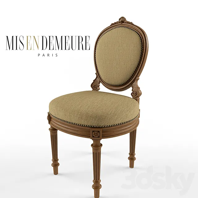 Chair Mis en demeure Neuville oak nu 3DModel