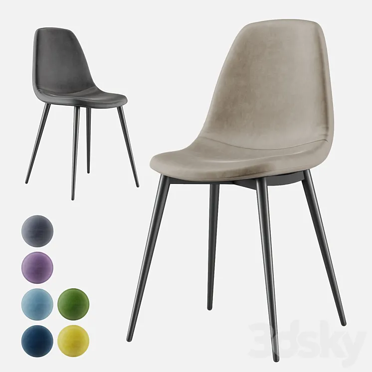Chair Norman Stool Group 3D Model Free