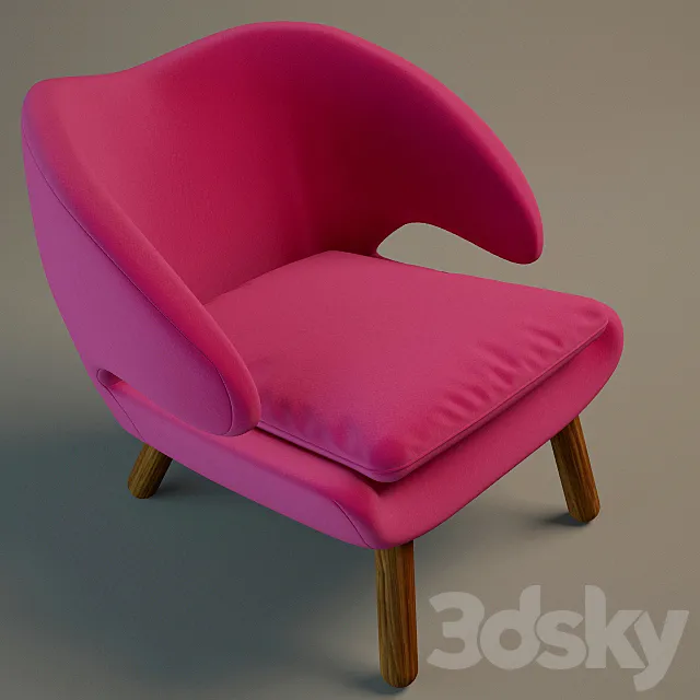 Chair Pelican design Finn Juhl 3D Model