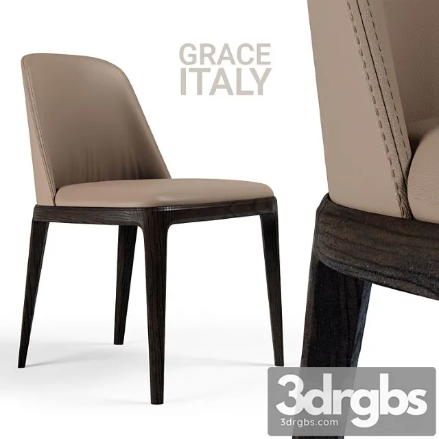 Chair poliform grace beige 2 3D Model Free