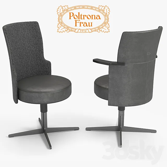 Chair Poltrona Frau Jeff 3D Model