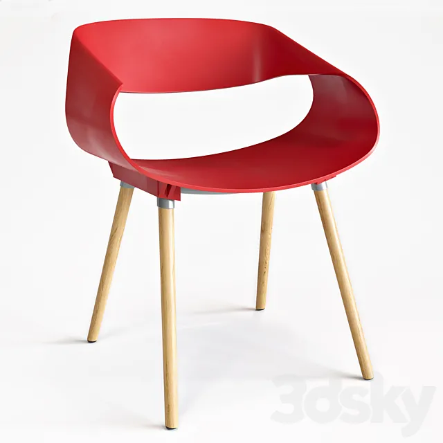Chair Range red 3D Model
