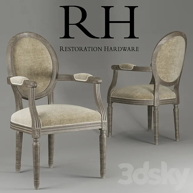 chair RESTORATION HARDWARE FC011-65-OAK _ A17 3DModel